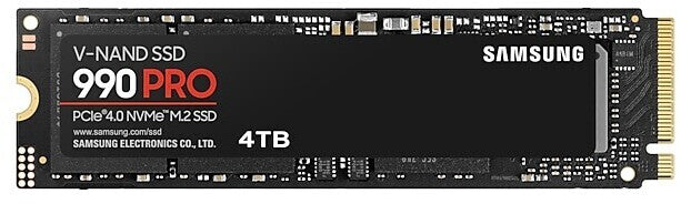 Samsung 990 Pro 4TB M.2 NVMe PCIe 4.0 SSD – 7.450 MB/s Lesen, 6.900 MB/s Schreiben, 4GB Cache, 2.400 TBW, AES 256-Bit, TRIM, Dynamic Thermal Guard Samsung 990 Pro 4TB M.2 NVMe PCIe 4.0 SSD – 7.450 MB/s Lesen, 6.900 MB/s Schreiben, 4GB Cache, 2.400 TBW, AES 256-Bit, TRIM, Dynamic Thermal Guard